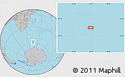 Gray Location Map of the area around 57° 54' 14" S, 45° 7' 30" E