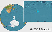 Satellite Location Map of the area around 57° 54' 14" S, 45° 58' 30" E
