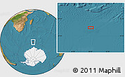 Satellite Location Map of the area around 57° 54' 14" S, 50° 13' 30" E