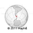 Outline Map of the Area around 57° 54' 14" S, 64° 31' 30" W, rectangular outline