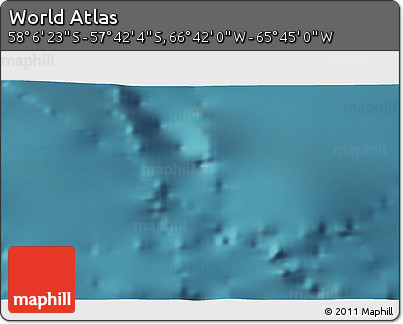 Satellite 3D Map of the Area around 57° 54' 14" S, 66° 13' 29" W