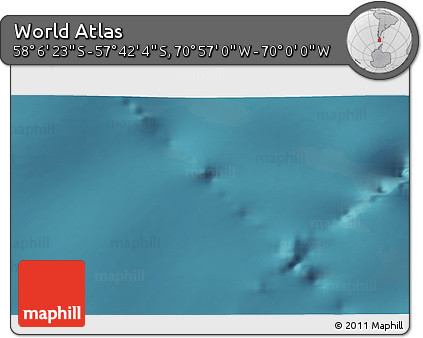 Satellite 3D Map of the Area around 57° 54' 14" S, 70° 28' 29" W