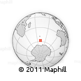 Outline Map of the Area around 57° 54' 14" S, 71° 28' 29" E, rectangular outline
