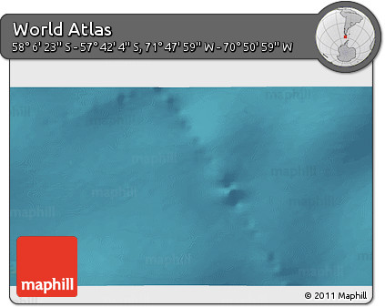 Satellite 3D Map of the Area around 57° 54' 14" S, 71° 19' 29" W