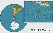 Satellite Location Map of the area around 57° 54' 14" S, 72° 10' 30" W