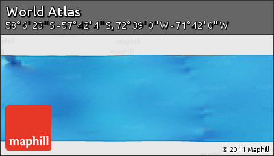 Physical Panoramic Map of the Area around 57° 54' 14" S, 72° 10' 30" W