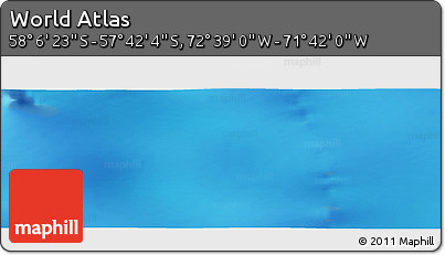 Physical Panoramic Map of the Area around 57° 54' 14" S, 72° 10' 30" W