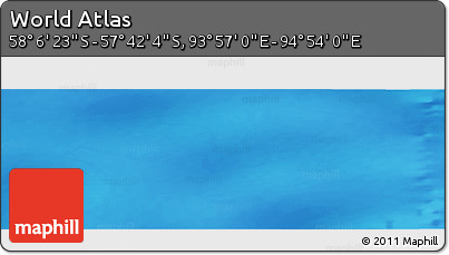 Physical Panoramic Map of the Area around 57° 54' 14" S, 94° 25' 30" E