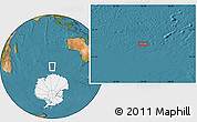 Satellite Location Map of the area around 57° 54' 14" S, 95° 16' 30" E