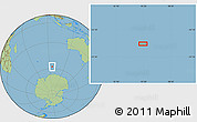 Savanna Style Location Map of the area around 57° 54' 14" S, 95° 16' 30" E