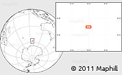 Blank Location Map of the area around 57° 54' 14" S, 96° 7' 30" E