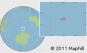 Savanna Style Location Map of the area around 57° 54' 14" S, 96° 58' 29" E