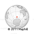 Outline Map of the Area around 57° 54' 14" S, 96° 58' 29" E, rectangular outline