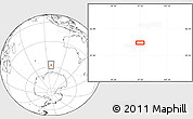 Blank Location Map of the area around 57° 54' 14" S, 97° 49' 29" E