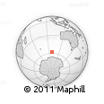 Outline Map of the Area around 57° 54' 14" S, 98° 40' 30" E, rectangular outline