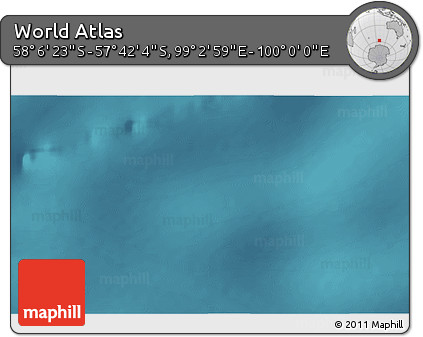 Satellite 3D Map of the Area around 57° 54' 14" S, 99° 31' 30" E