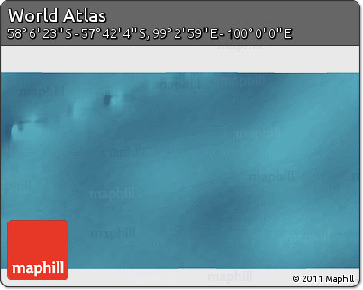 Satellite 3D Map of the Area around 57° 54' 14" S, 99° 31' 30" E