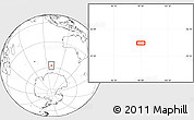 Blank Location Map of the area around 57° 54' 14" S, 99° 31' 30" E