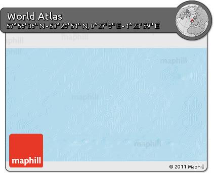 Physical 3D Map of the Area around 58° 8' 44" N, 0° 55' 29" E