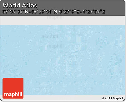 Physical 3D Map of the Area around 58° 8' 44" N, 0° 55' 29" E