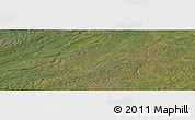 Satellite Panoramic Map of the area around 58° 8' 44" N, 106° 10' 30" W
