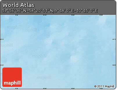 Physical Map of the Area around 58° 8' 44" N, 10° 16' 30" E