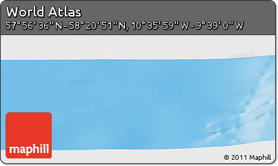 Physical Panoramic Map of the Area around 58° 8' 44" N, 10° 7' 30" W
