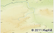 Physical Map of the area around 58° 8' 44" N, 118° 55' 30" W