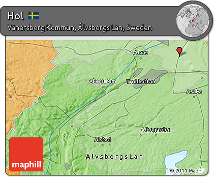 Political 3D Map of Hol