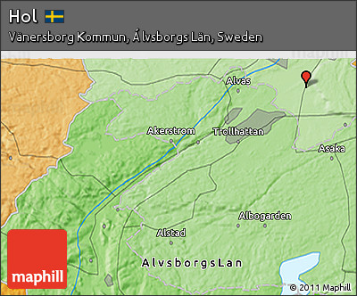Political 3D Map of Hol