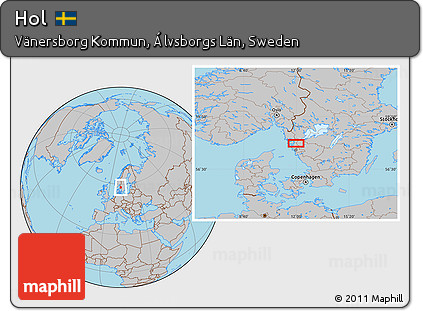 Gray Location Map of Hol