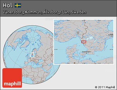 Gray Location Map of Hol