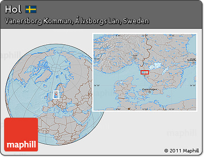 Gray Location Map of Hol, hill shading
