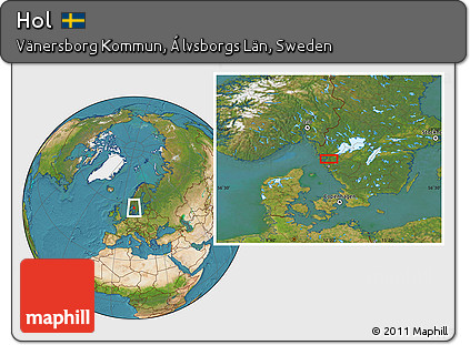 Satellite Location Map of Hol