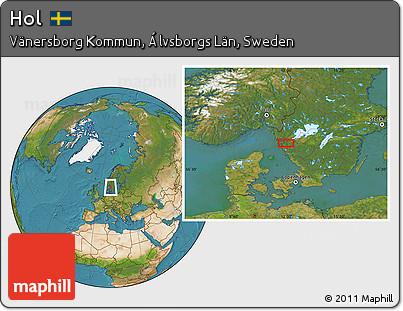 Satellite Location Map of Hol