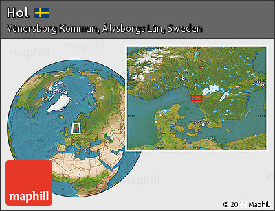 Satellite Location Map of Hol