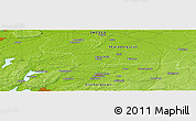 Physical Panoramic Map of the area around 58° 8' 44" N, 12° 49' 29" E