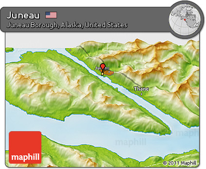 Physical 3D Map of Juneau