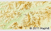 Physical 3D Map of the area around 58° 8' 44" N, 137° 46' 30" E