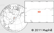 Blank Location Map of the area around 58° 8' 44" N, 146° 16' 30" E