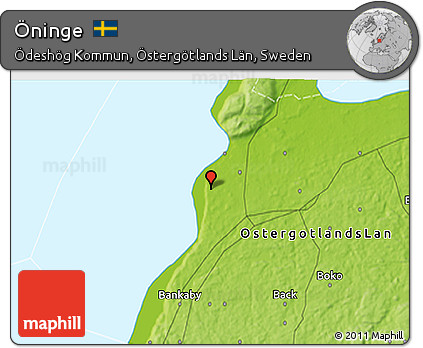Physical 3D Map of Öninge