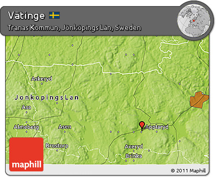 Physical 3D Map of Vätinge