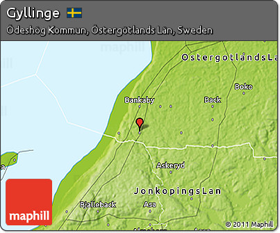 Physical 3D Map of Gyllinge
