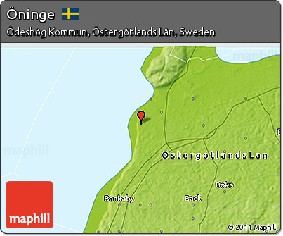 Physical 3D Map of Öninge