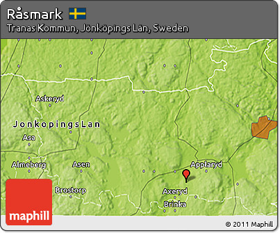 Physical 3D Map of Råsmark