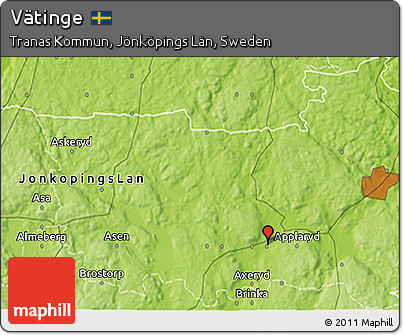 Physical 3D Map of Vätinge