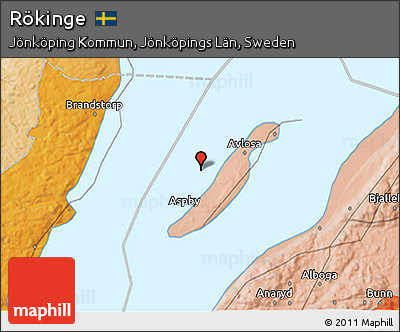 Political 3D Map of Rökinge