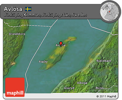 Satellite 3D Map of Avlösa