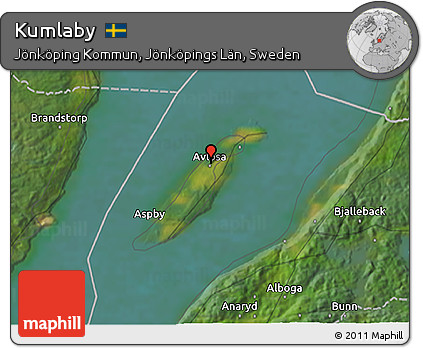 Satellite 3D Map of Kumlaby