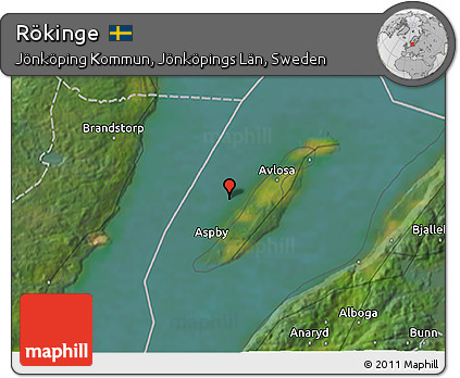Satellite 3D Map of Rökinge